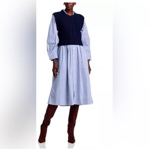 Sea NY Cable Knit Layered Dress NWT
